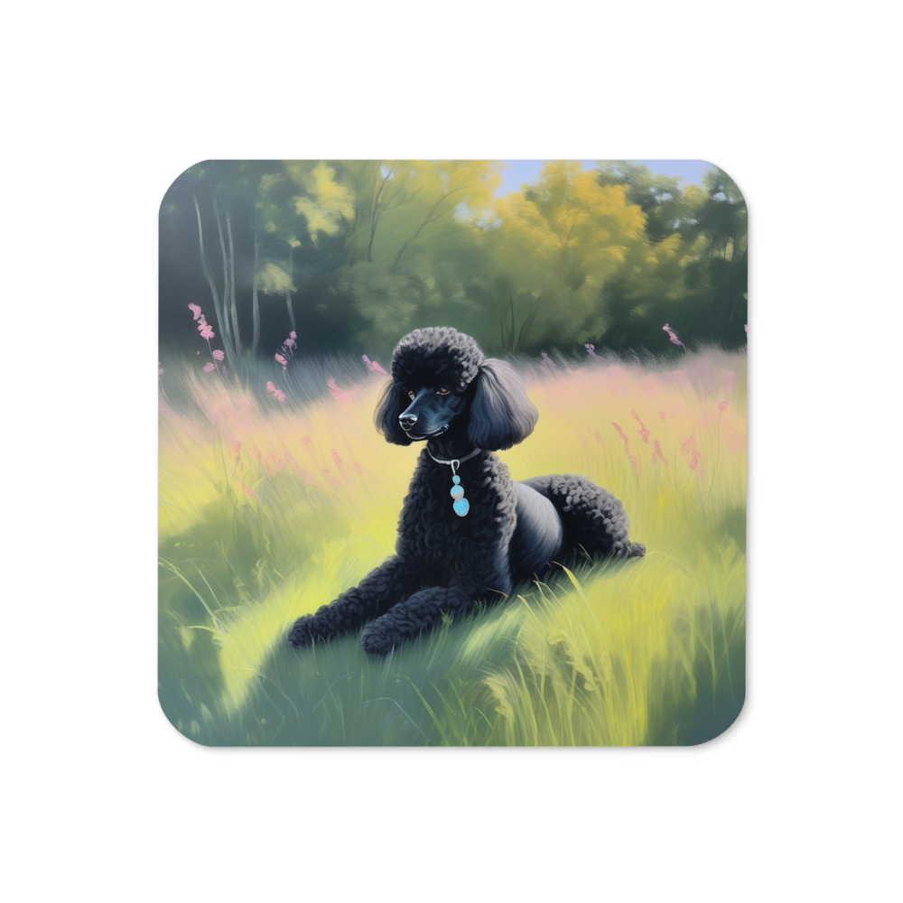 PugMug Custom Black Poodle Coaster