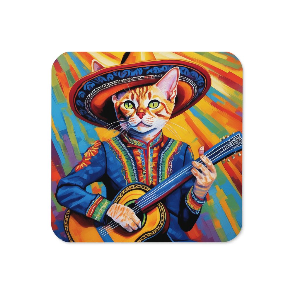 PugMug Custom Tabby Devon Rex Cat Coaster