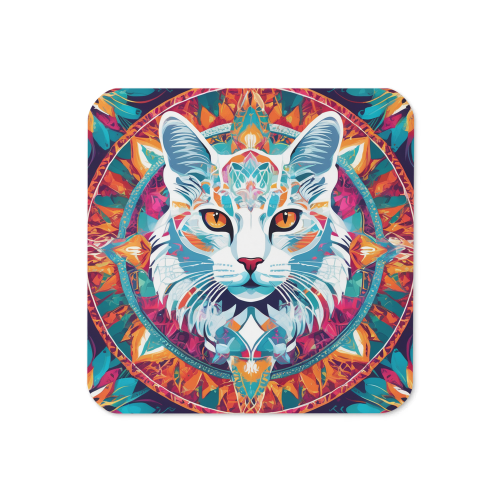 PugMug Custom White Exotic Cat Coaster