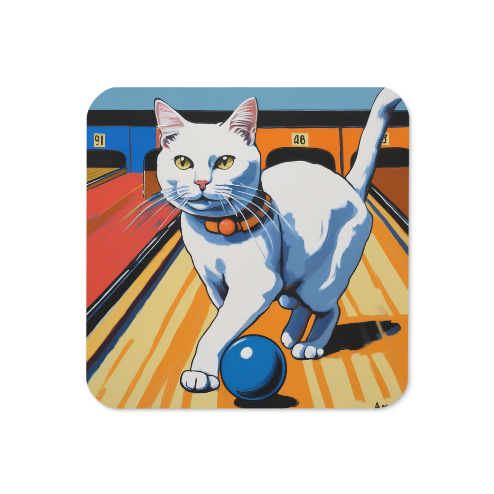 PugMug Custom White Companion Cat Coaster
