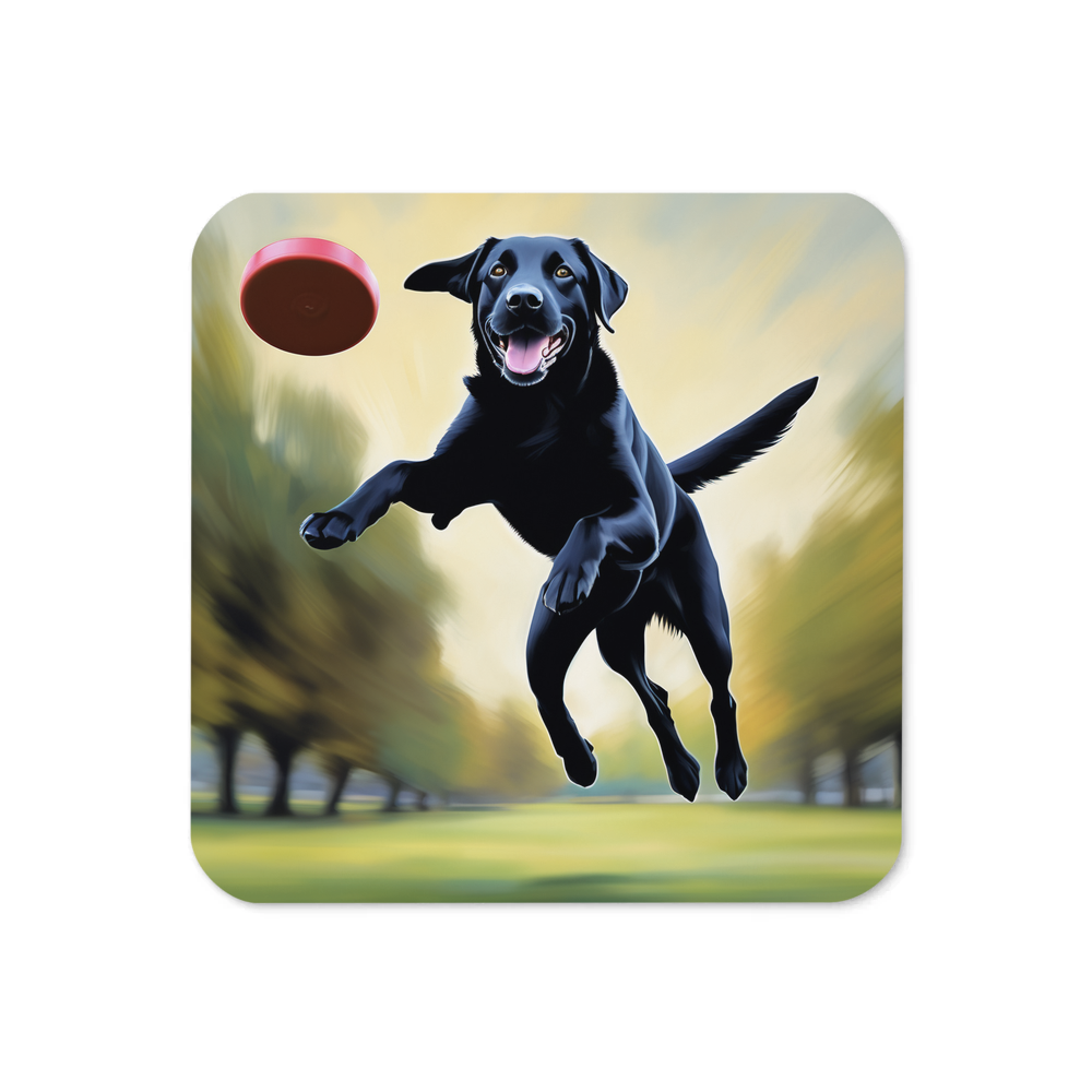 PugMug Custom Black Labrador Retriever Coaster