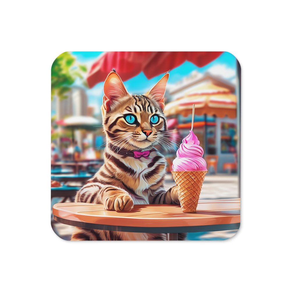 PugMug Custom Tabby Exotic Cat Coaster