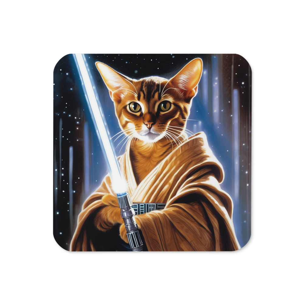 PugMug Custom Tabby Abyssinian Cat Coaster