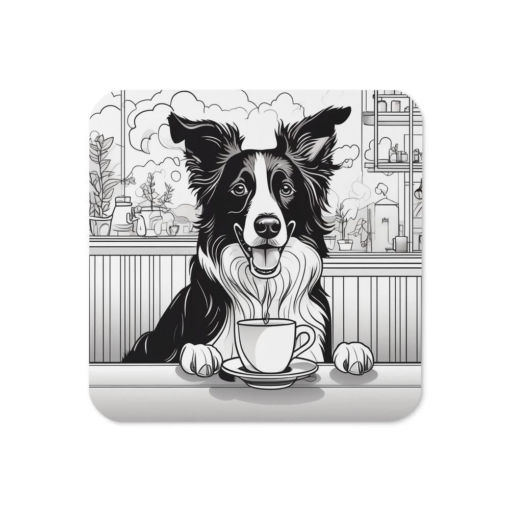 PugMug Custom Border Collie Coaster
