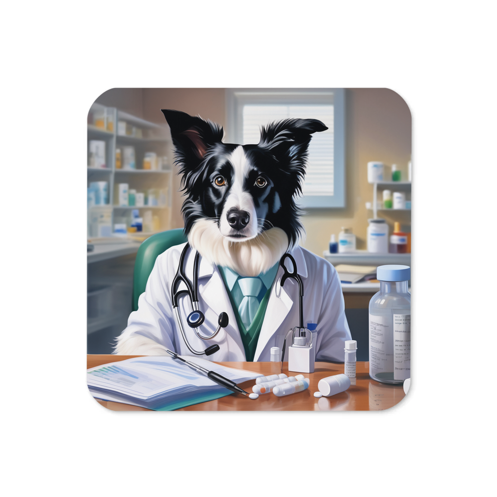 PugMug Custom Border Collie Coaster