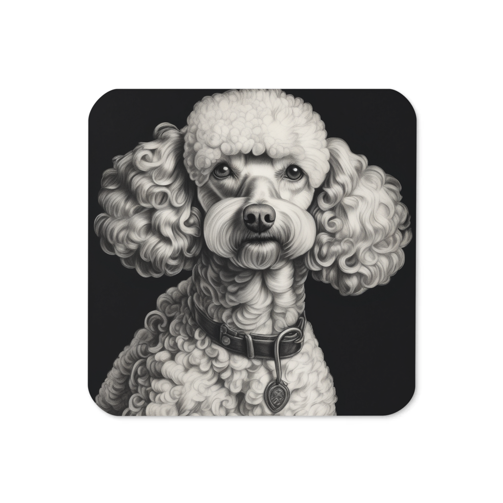 PugMug Custom White Poodle Coaster