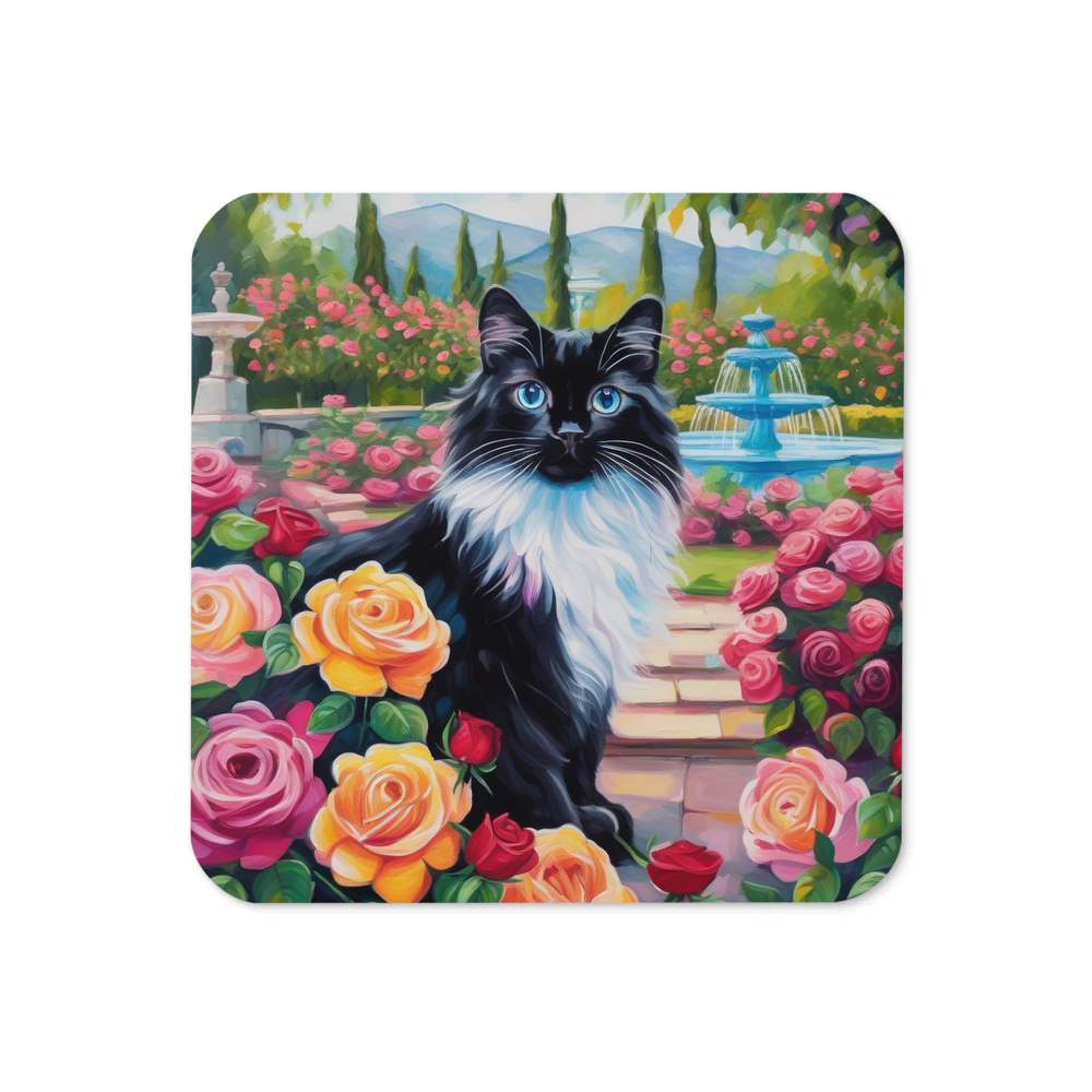 PugMug Custom Black Ragdoll Cat Coaster