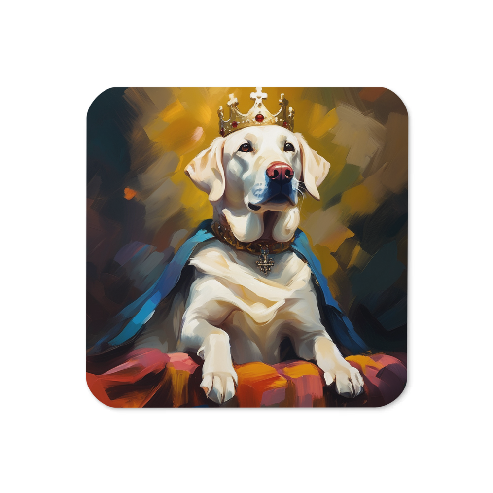 PugMug Custom White Labrador Retriever Coaster