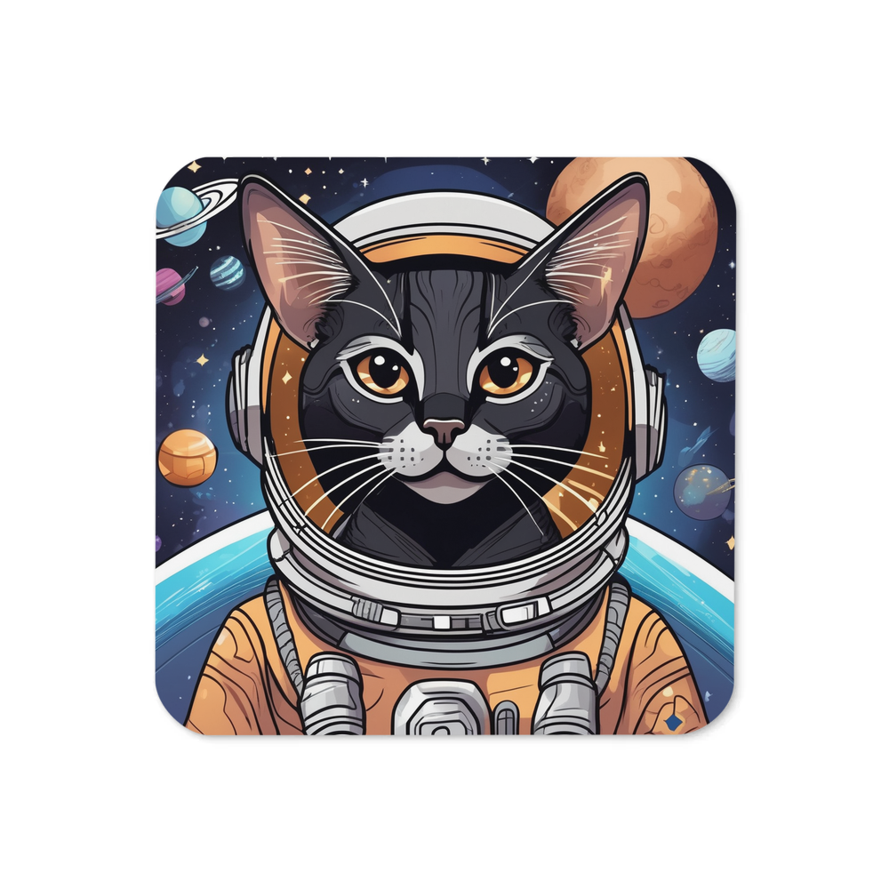 PugMug Custom Black Abyssinian Cat Coaster