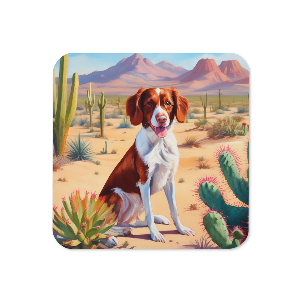 PugMug Custom Brittany Dog Coaster