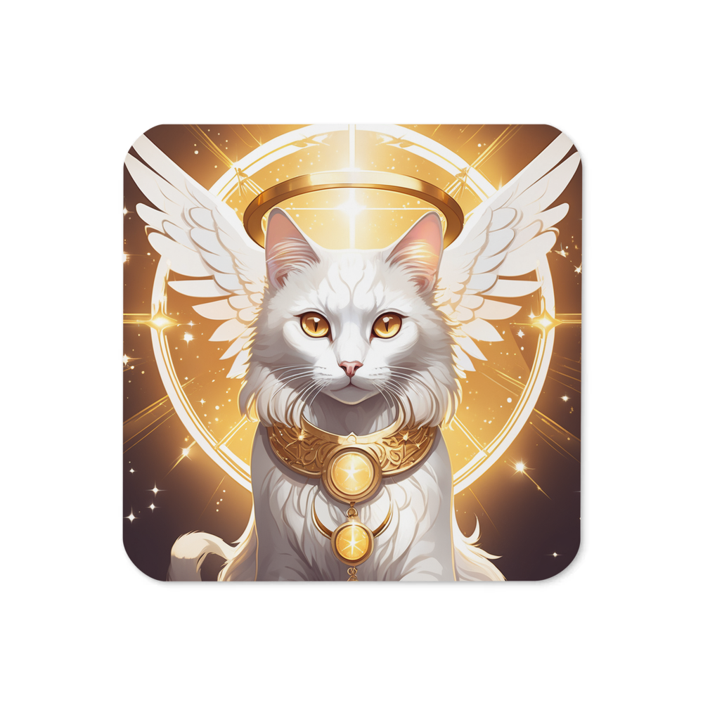 PugMug Custom White Companion Cat Coaster