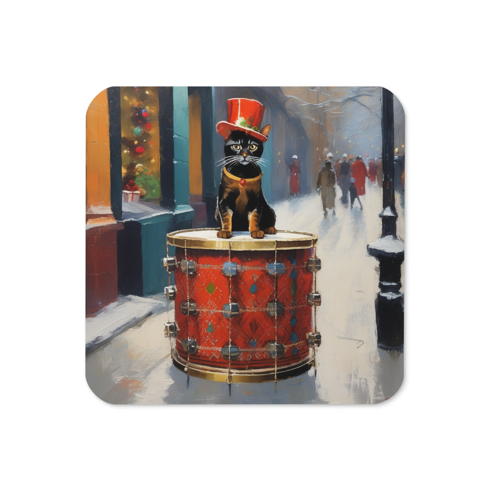 PugMug Custom Black Abyssinian Cat Coaster