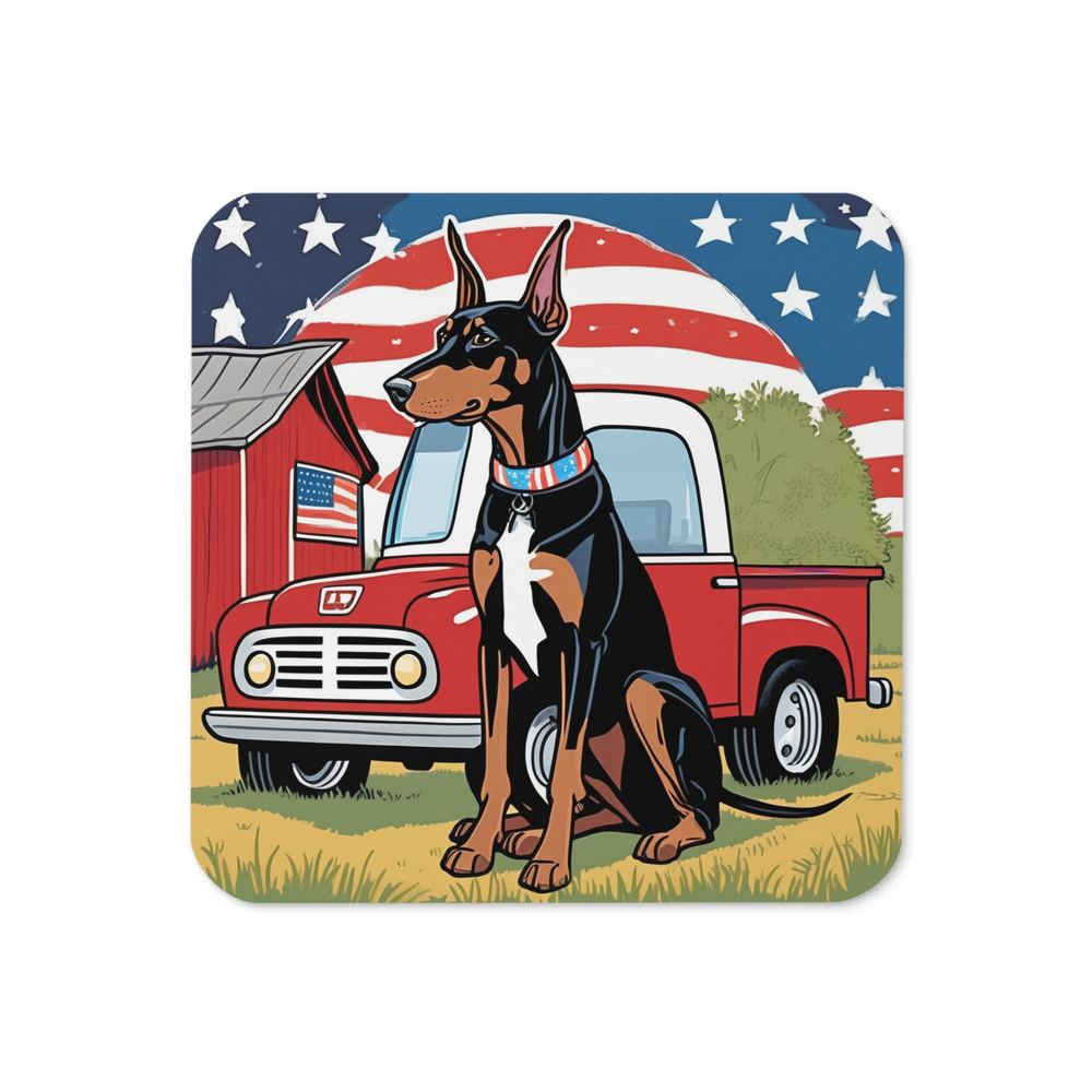PugMug Custom Doberman Pinscher Coaster