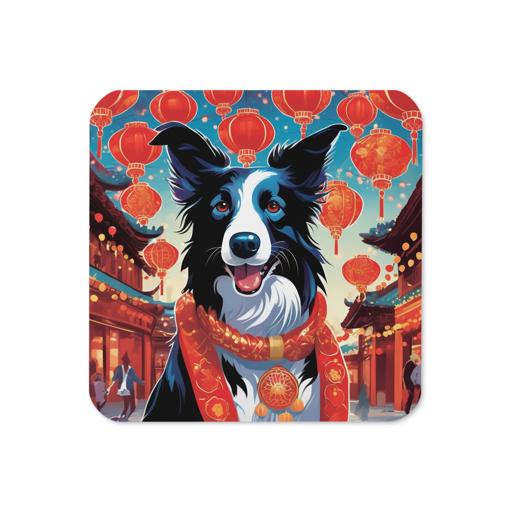PugMug Custom Border Collie Coaster