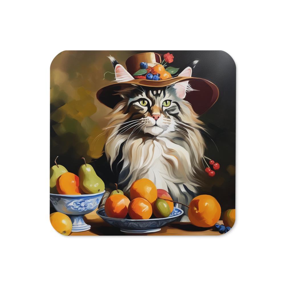 PugMug Custom Tabby Maine Coon Cat Coaster