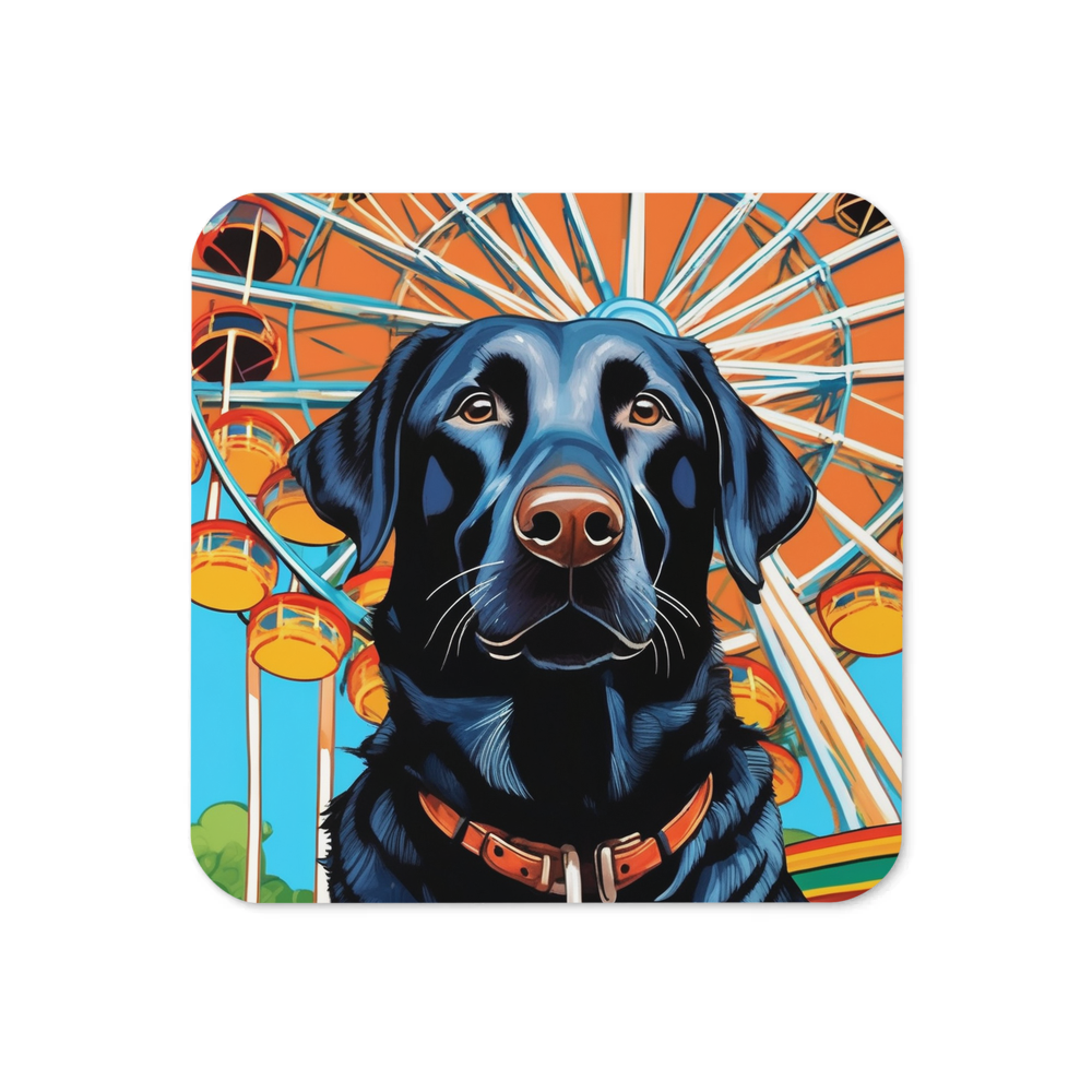 PugMug Custom Black Labrador Retriever Coaster