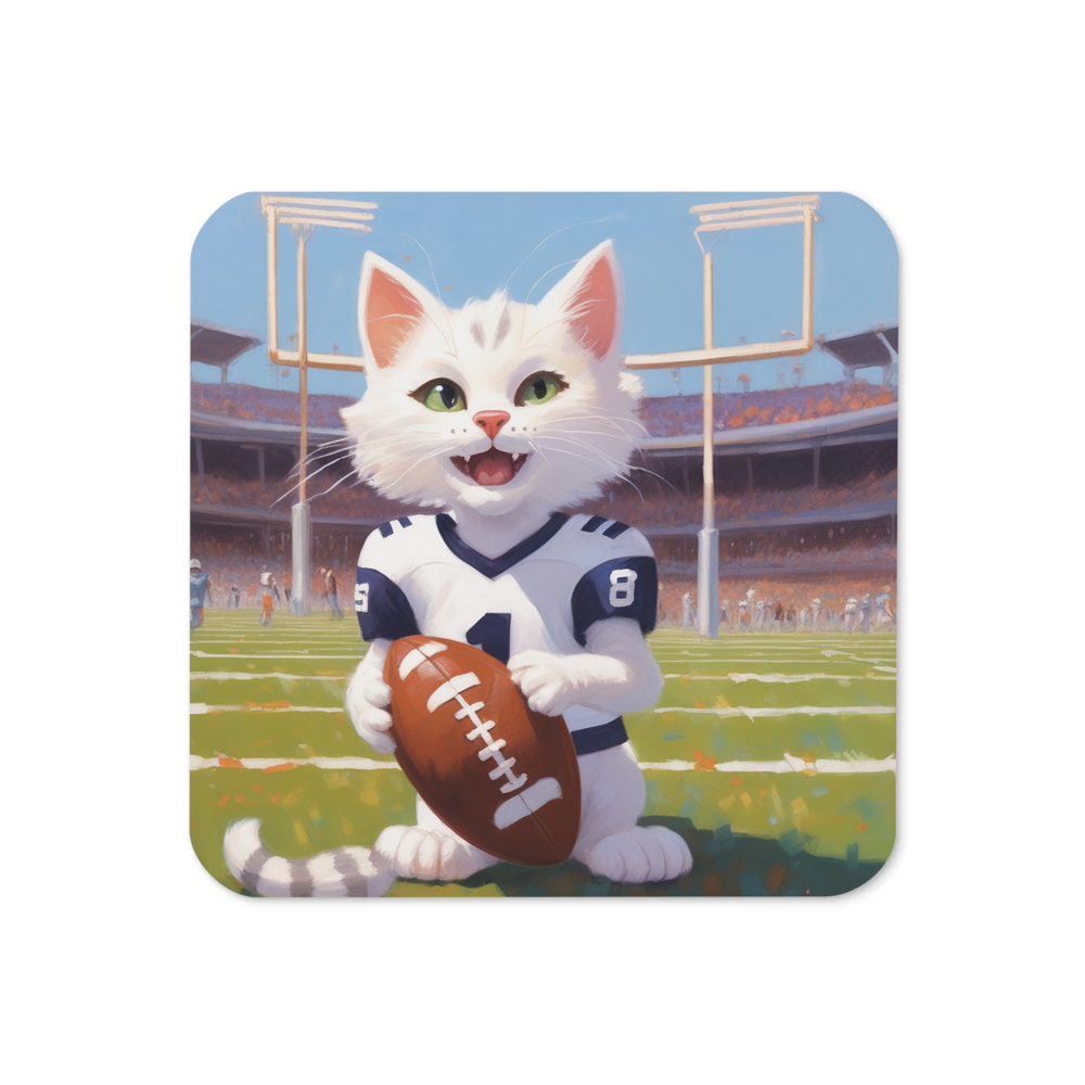 PugMug Custom White Companion Cat Coaster