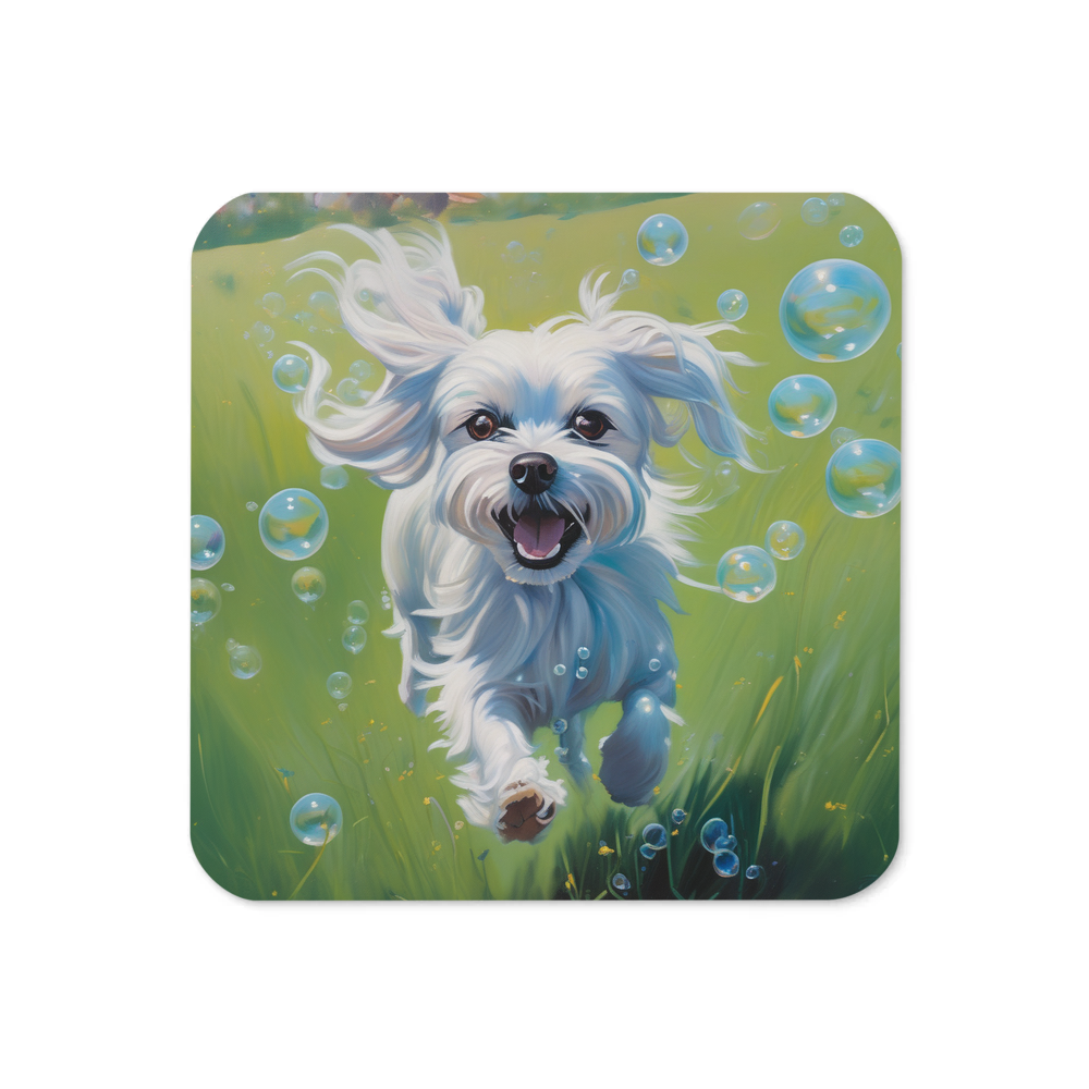 PugMug Custom Maltese Dog Coaster