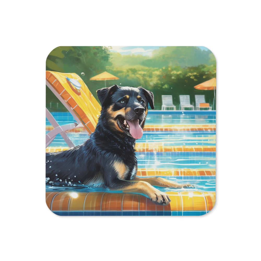 PugMug Custom Blue Coaster