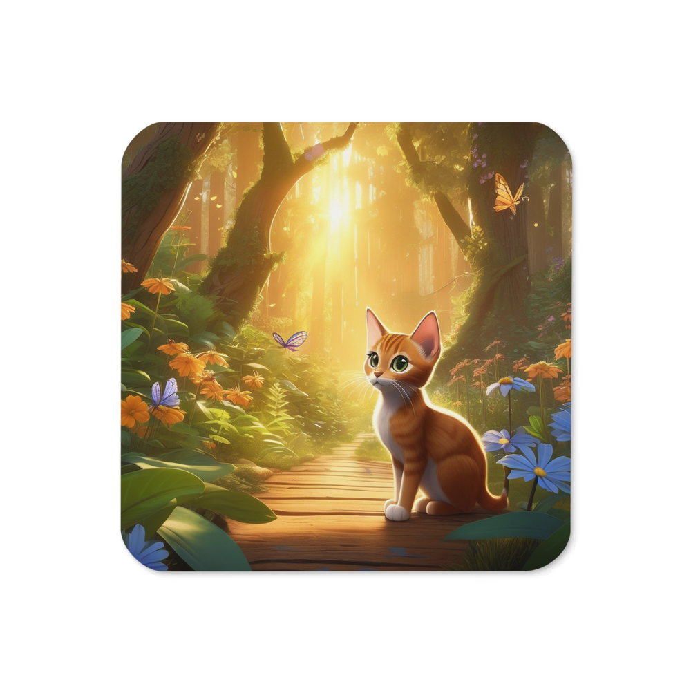 PugMug Custom Tabby Abyssinian Cat Coaster