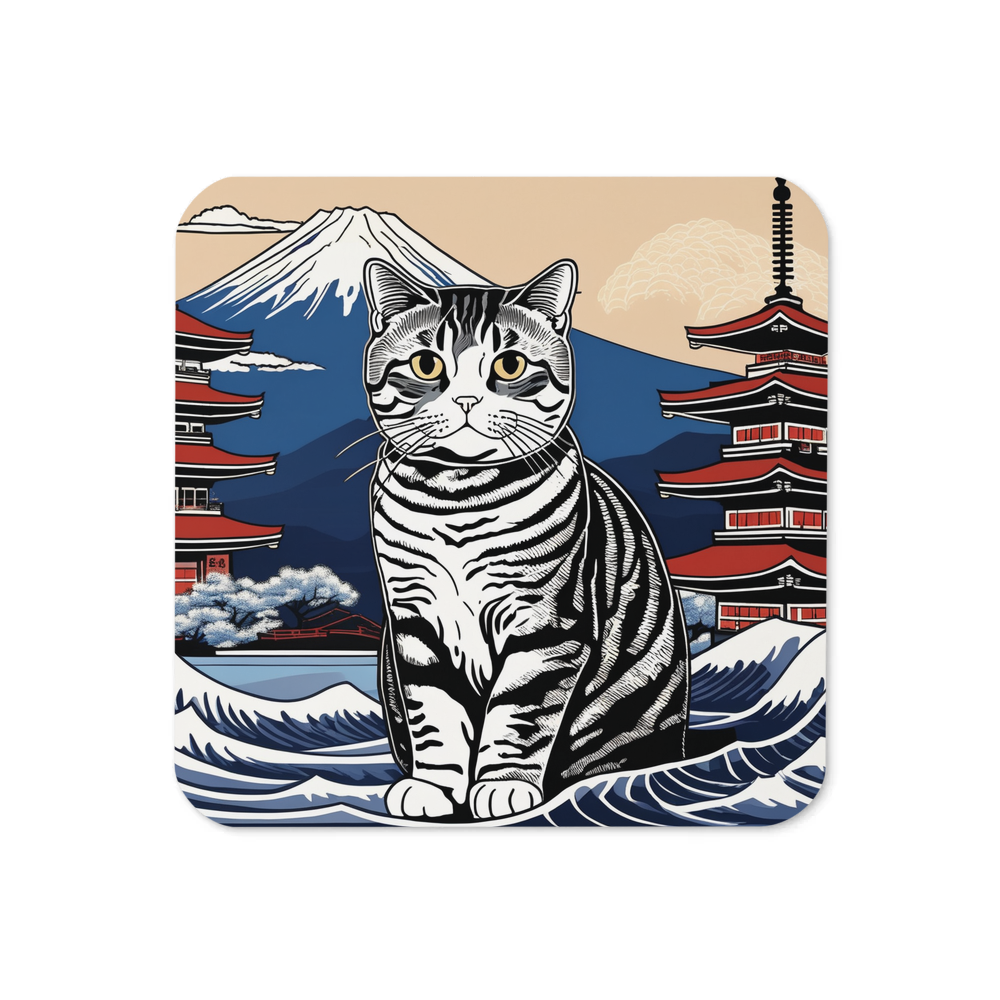 PugMug Custom Tabby Scottish Fold Cat Coaster