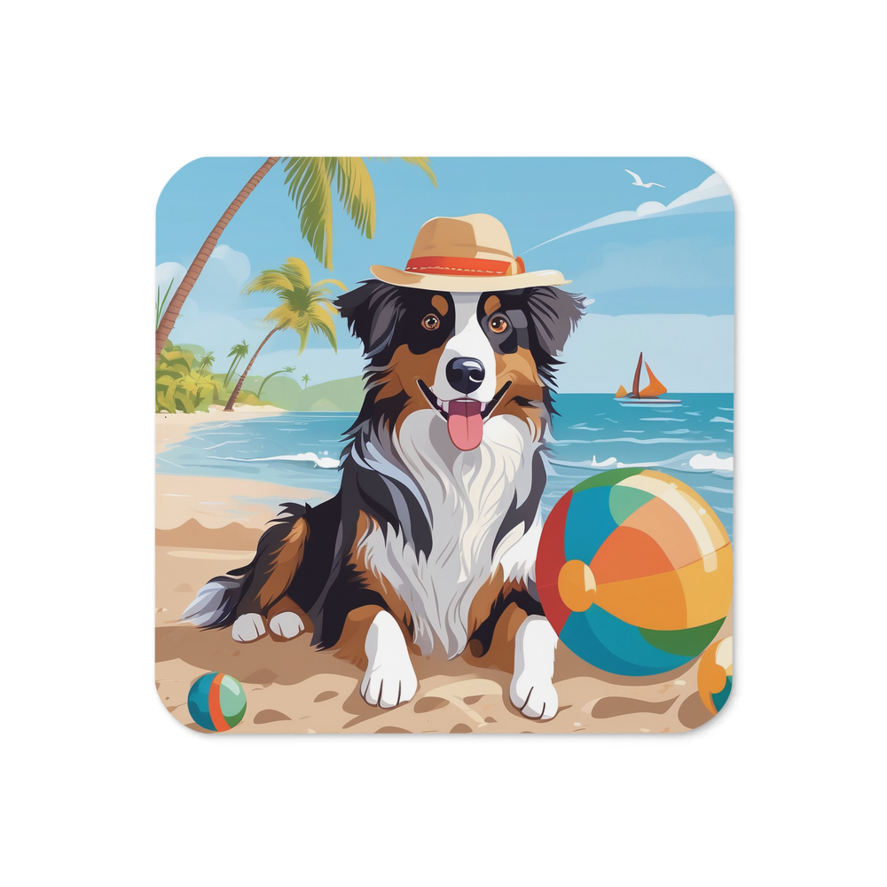 PugMug Custom Australian Shepherd Dog Coaster