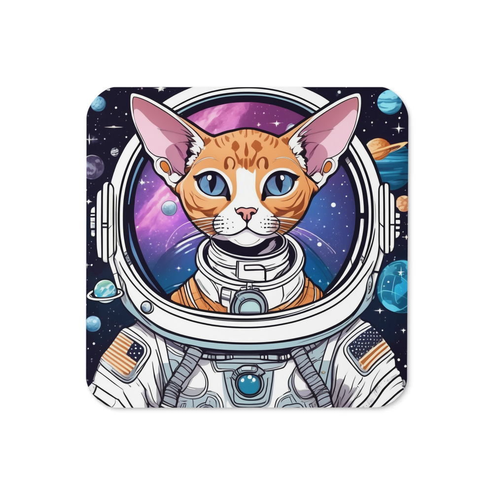 PugMug Custom Tabby Devon Rex Cat Coaster