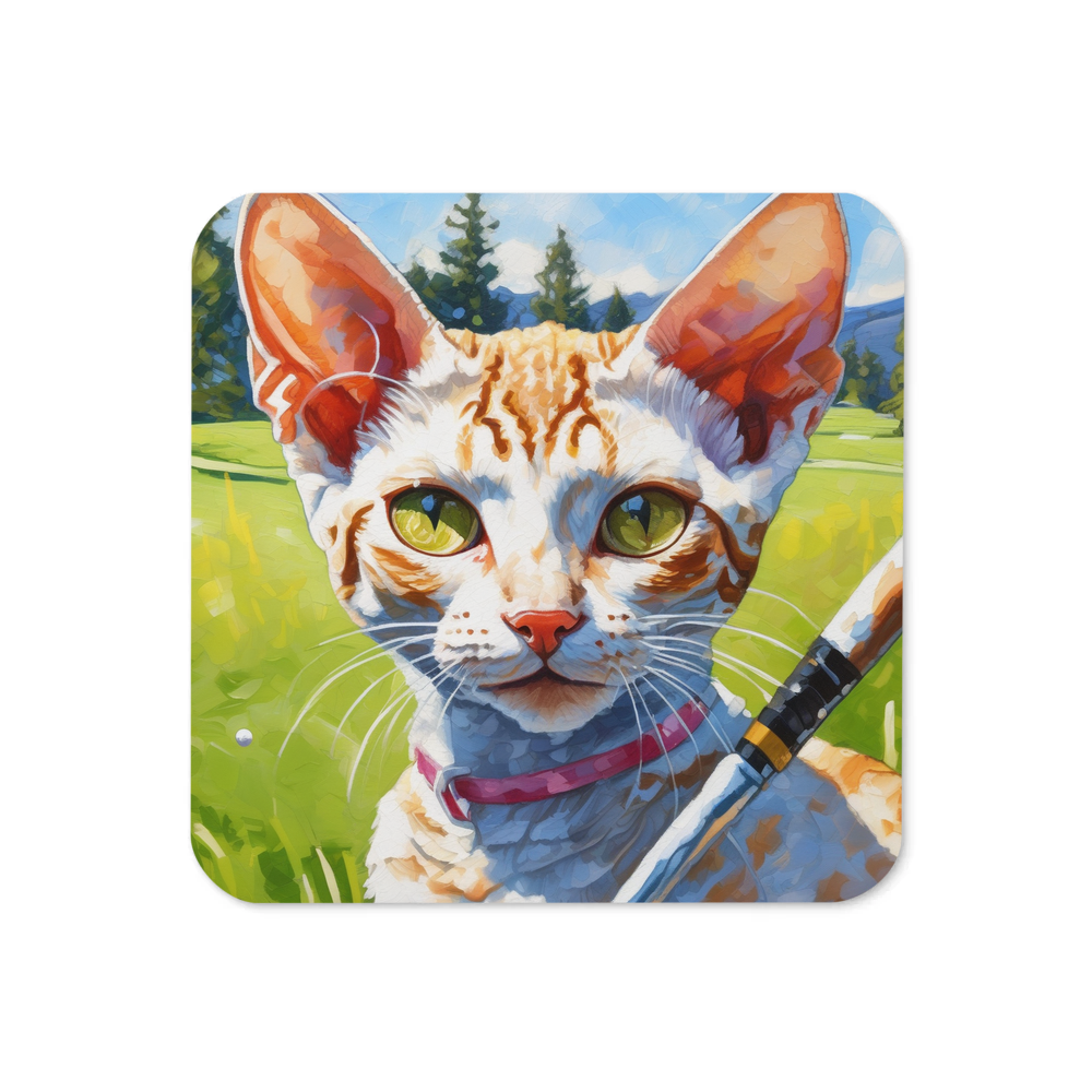 PugMug Custom Tabby Devon Rex Cat Coaster
