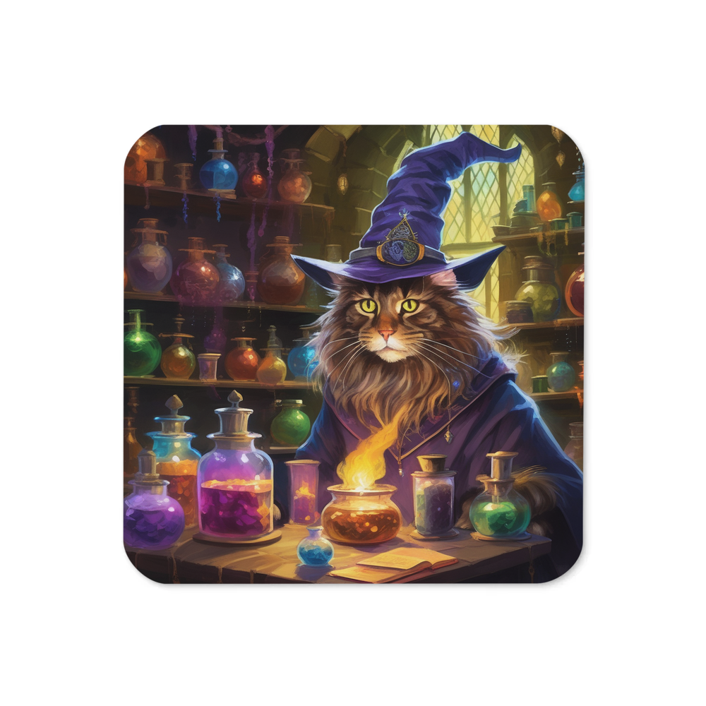 PugMug Custom Tabby Maine Coon Cat Coaster