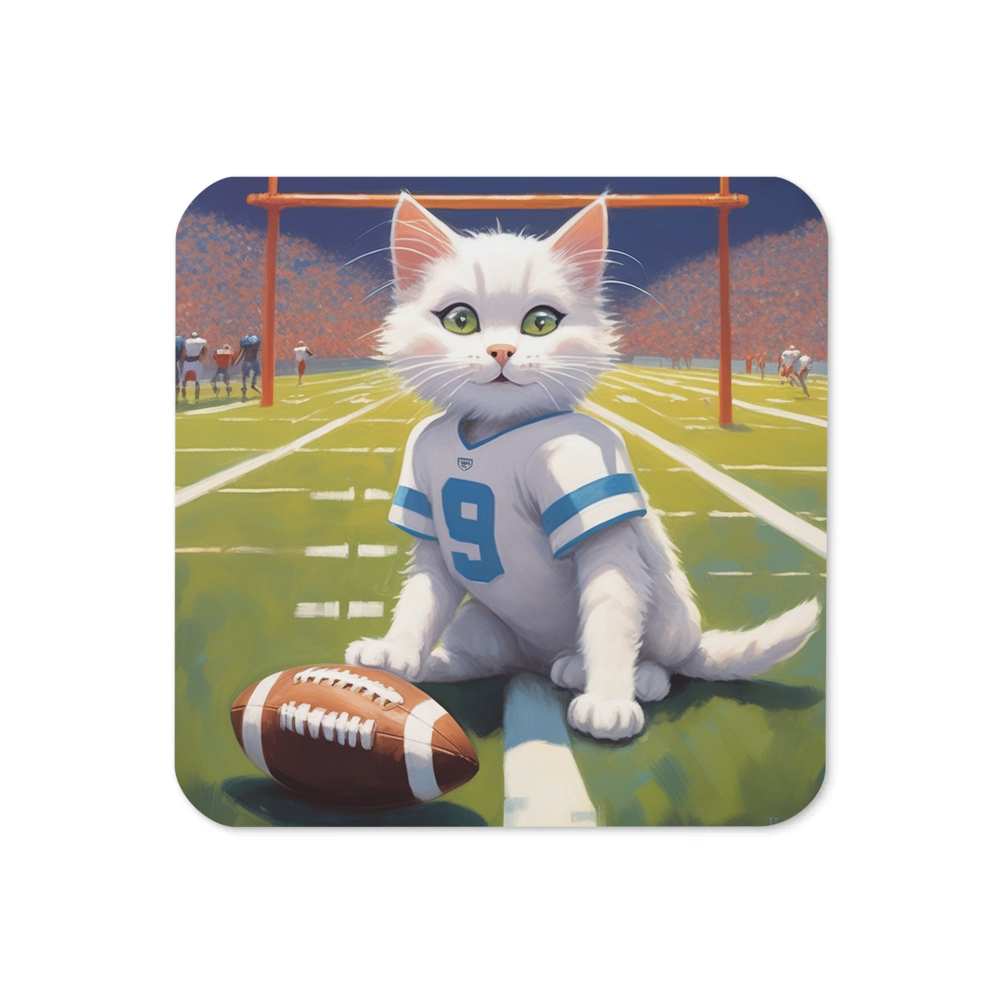 PugMug Custom White Companion Cat Coaster