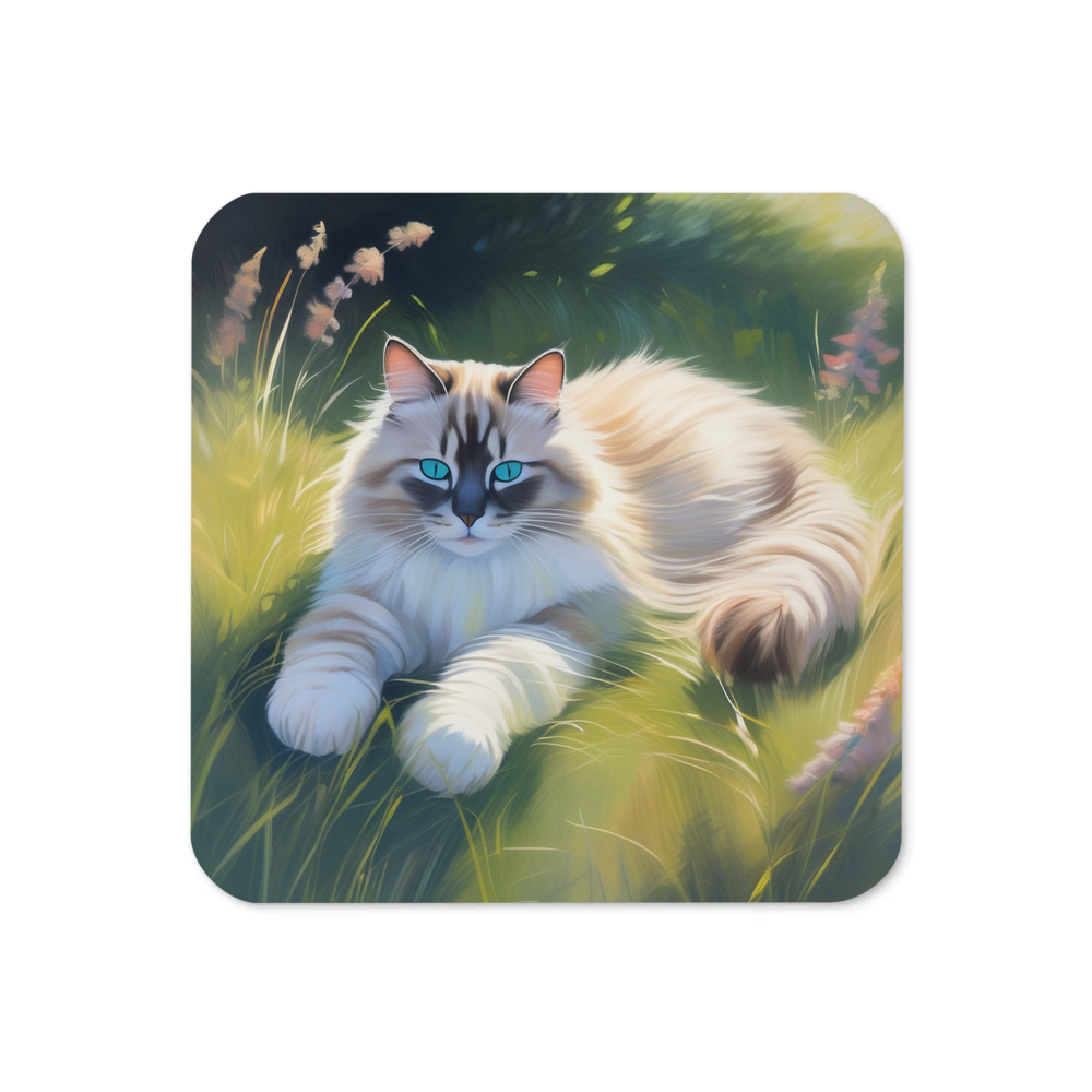 PugMug Custom Tabby Ragdoll Cat Coaster