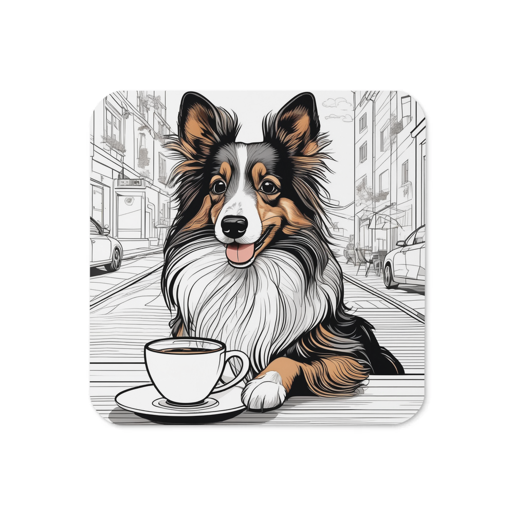 PugMug Custom Shetland Sheepdog Coaster