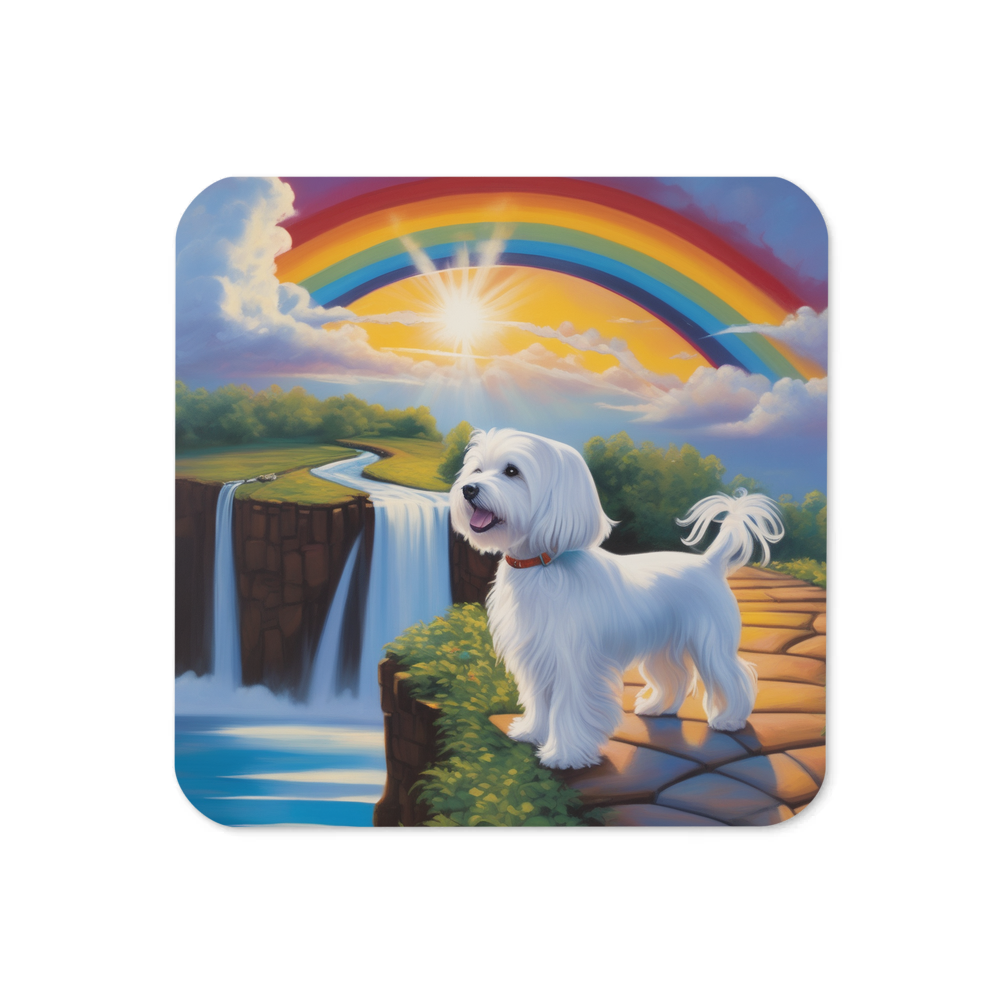 PugMug Custom White Havanese Dog Coaster