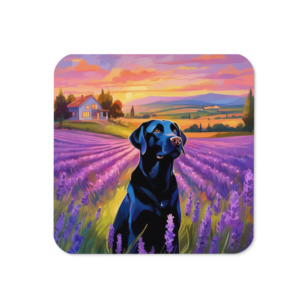 PugMug Custom Black Labrador Retriever Coaster