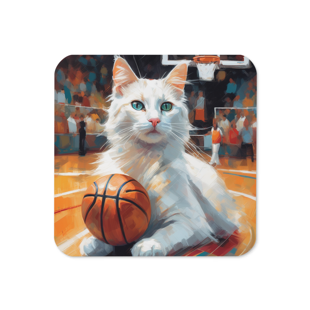 PugMug Custom White Companion Cat Coaster