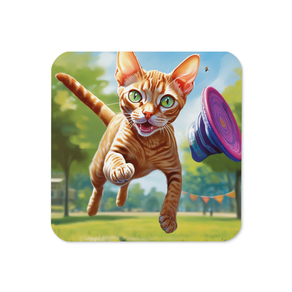 PugMug Custom Tabby Devon Rex Cat Coaster