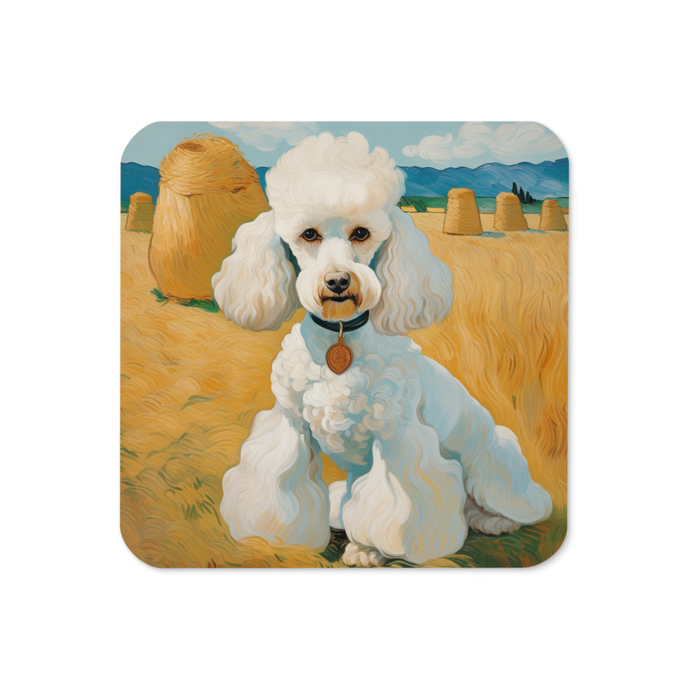 PugMug Custom White Poodle Coaster