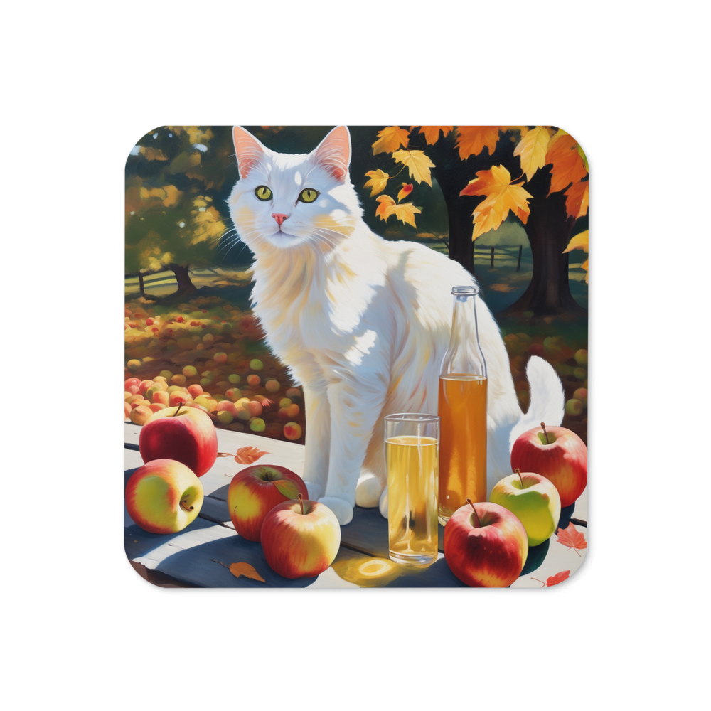 PugMug Custom White Companion Cat Coaster