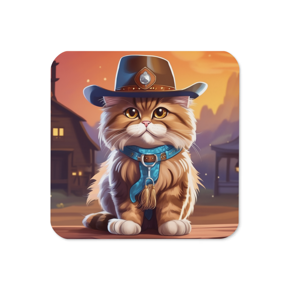 PugMug Custom Tabby Persian Cat Coaster