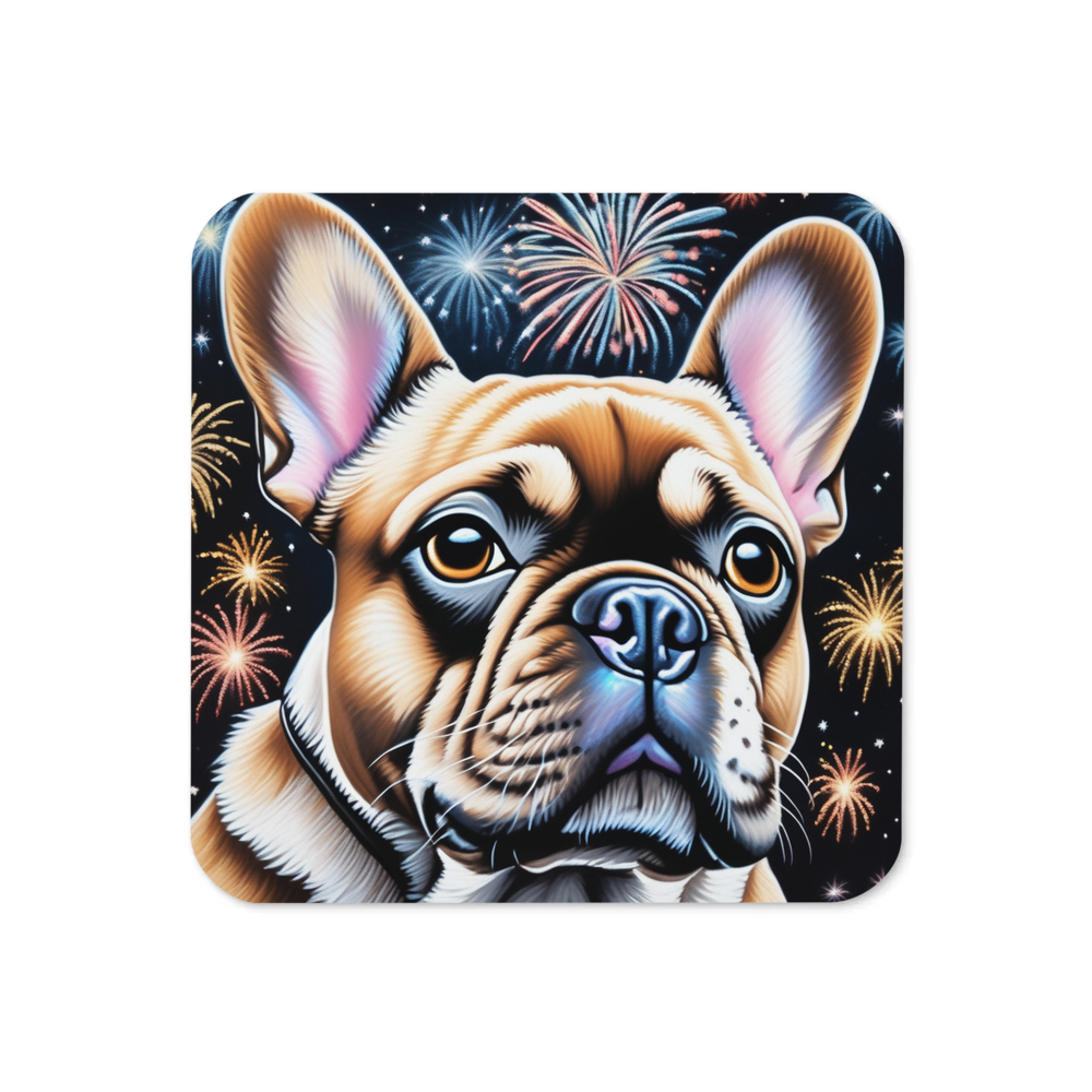 PugMug Custom Tan French Bulldog Coaster