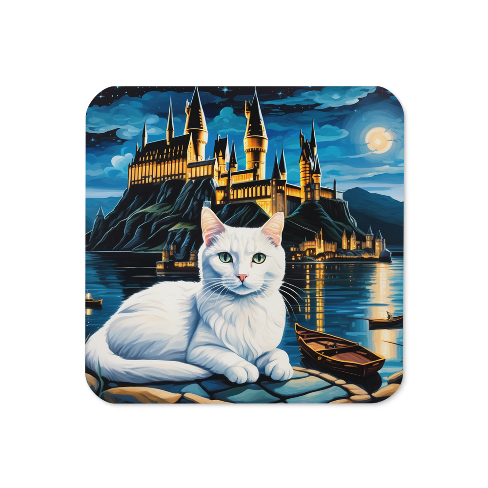 PugMug Custom White Companion Cat Coaster