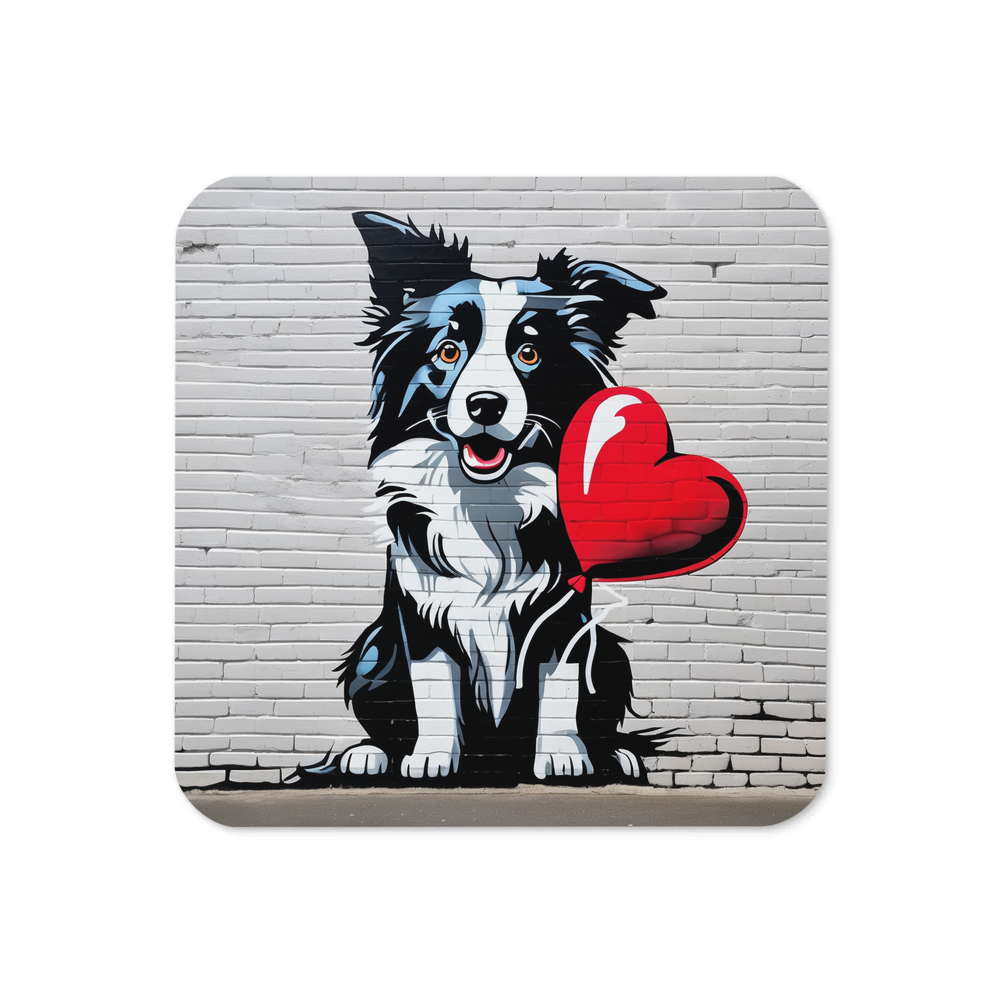 PugMug Custom Border Collie Coaster
