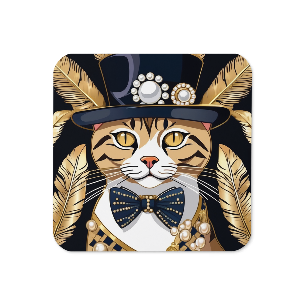 PugMug Custom Tabby Scottish Fold Cat Coaster