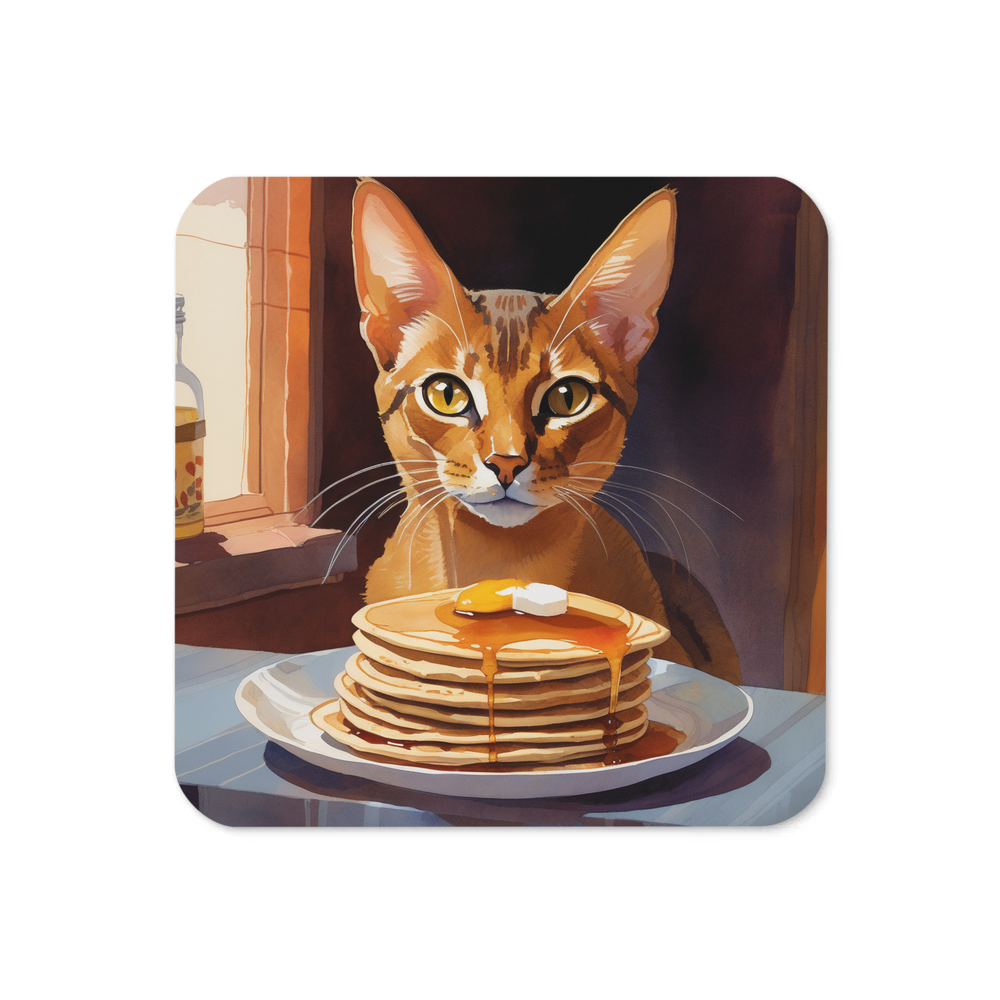 PugMug Custom Tabby Abyssinian Cat Coaster