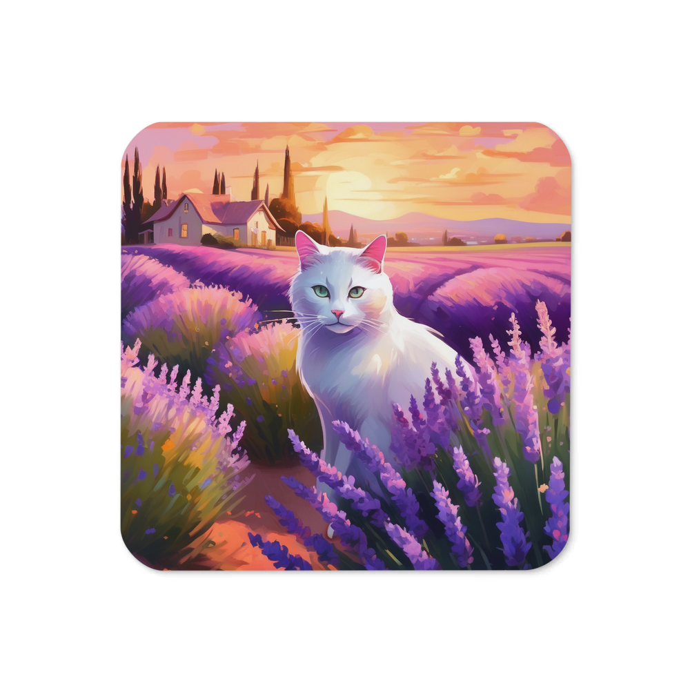 PugMug Custom White Companion Cat Coaster