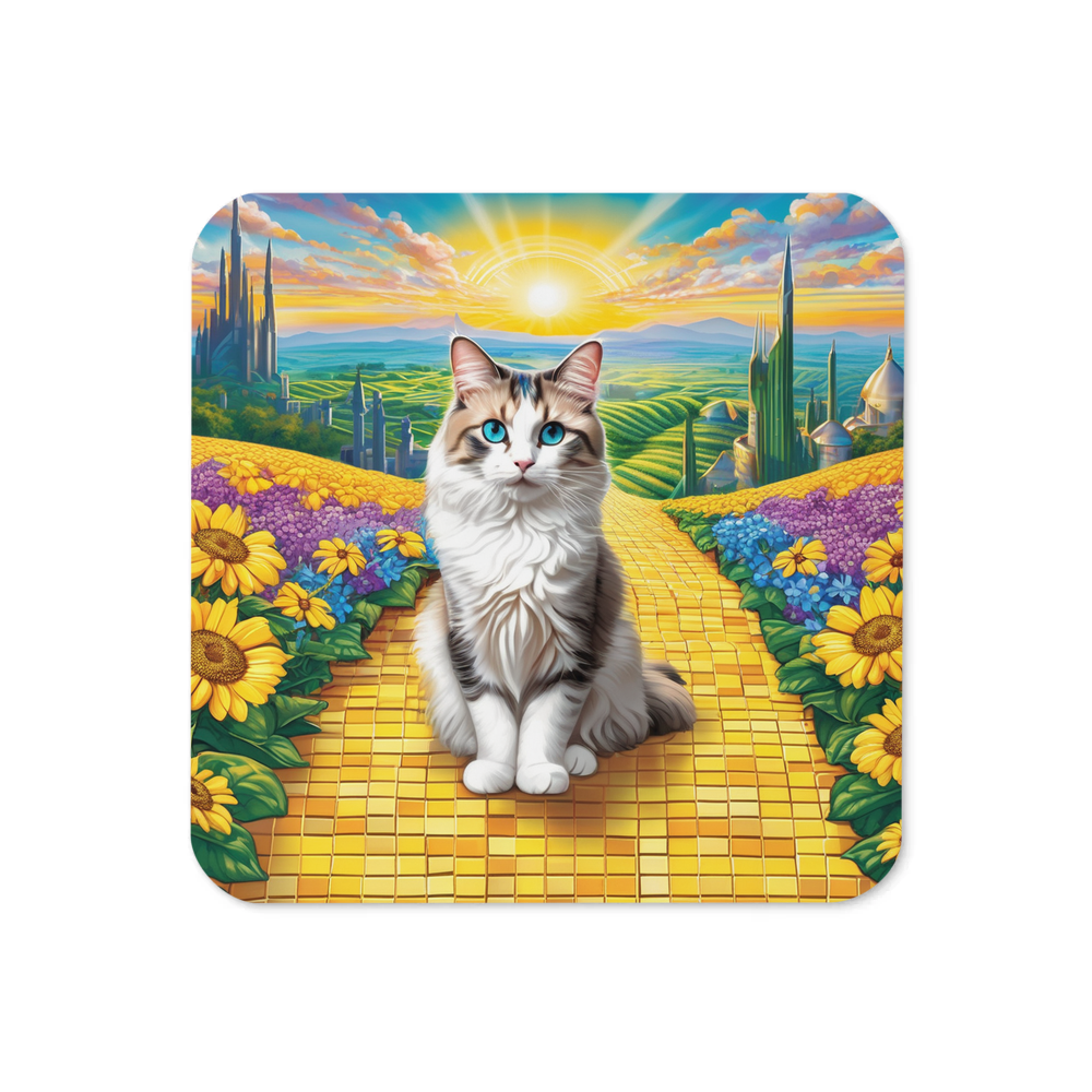PugMug Custom Tabby Ragdoll Cat Coaster