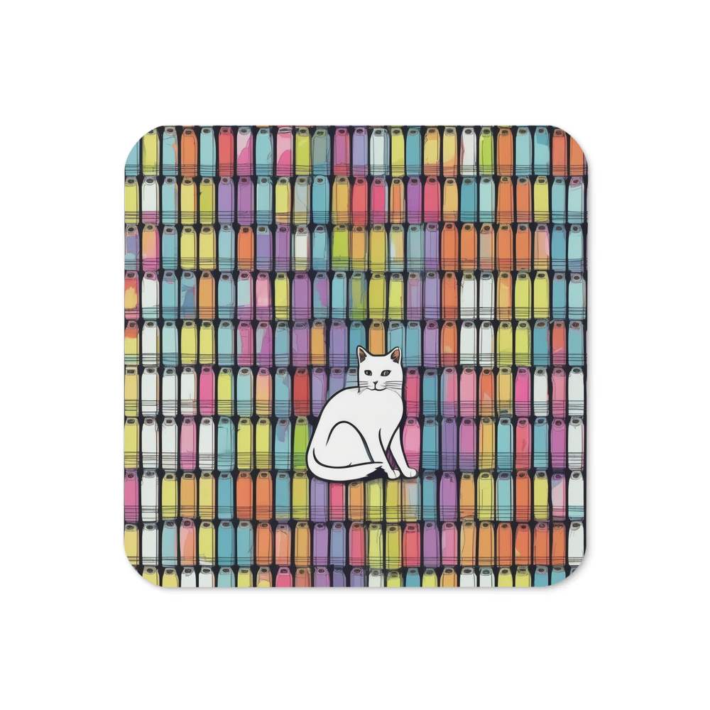 PugMug Custom White Companion Cat Coaster