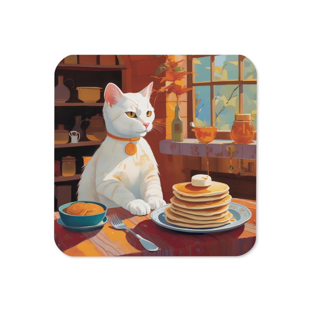 PugMug Custom White Exotic Cat Coaster