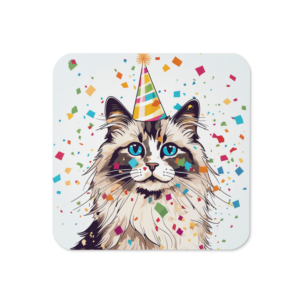 PugMug Custom Tabby Ragdoll Cat Coaster