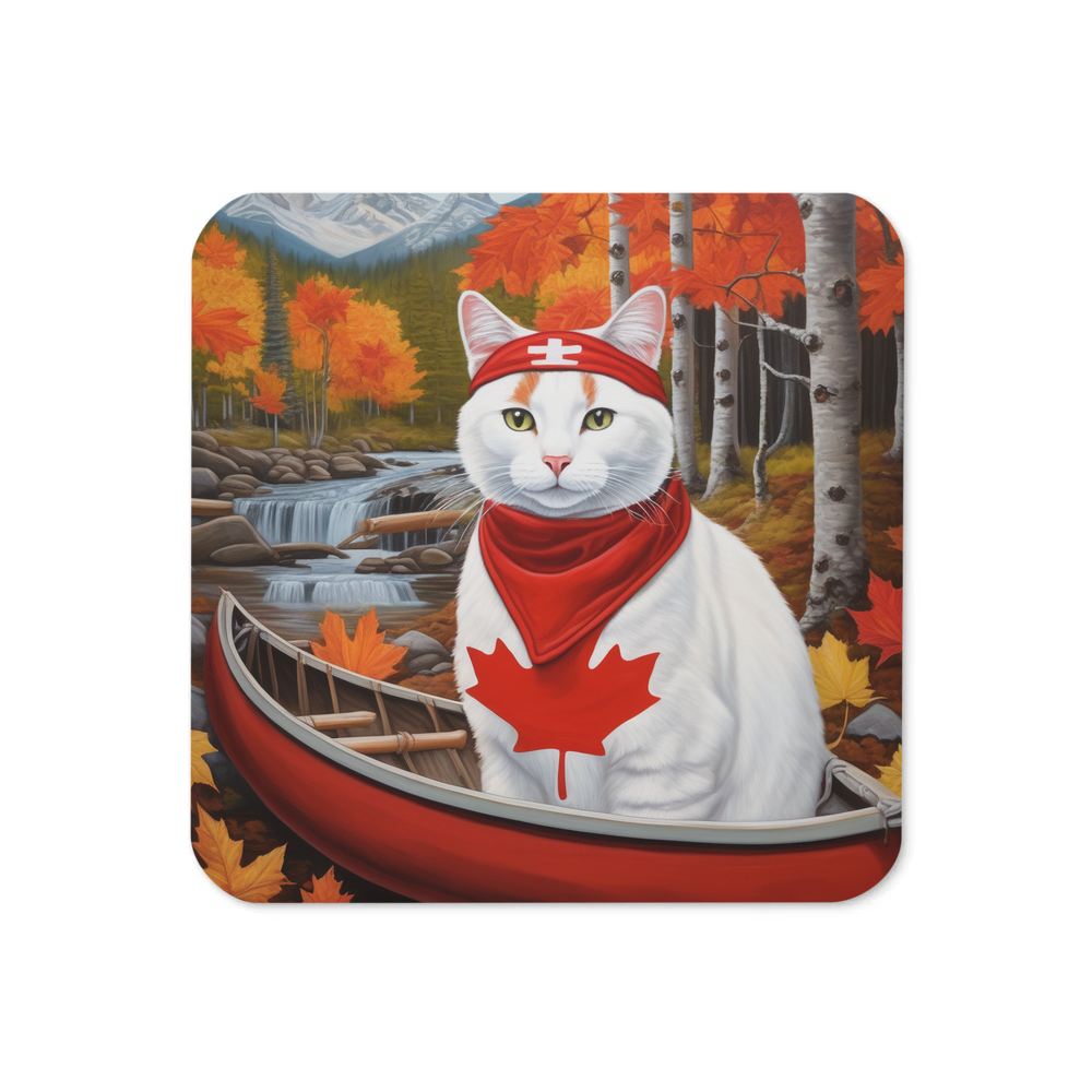 PugMug Custom White Companion Cat Coaster